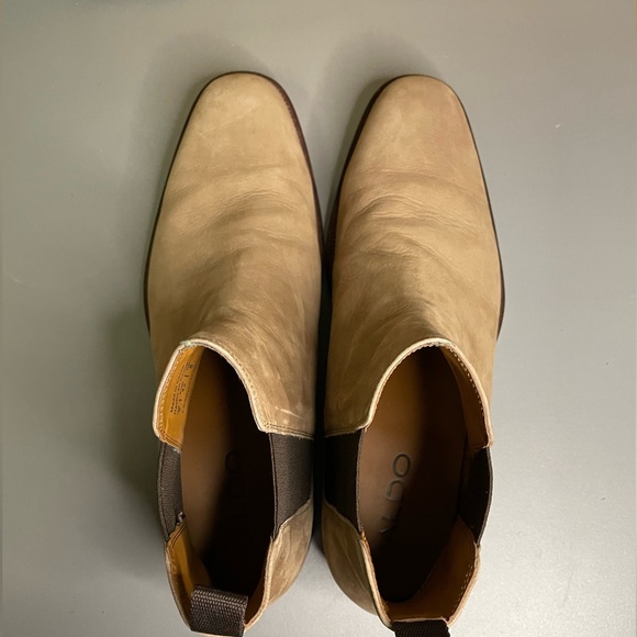 Aldo chelsea boots color is buff / light tan men’s 9 - Picture 8 of 9